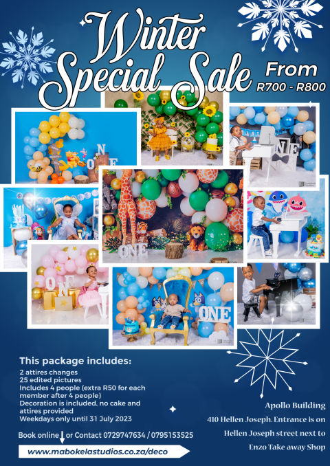 Studio Birthday Winter Special Sale from R700